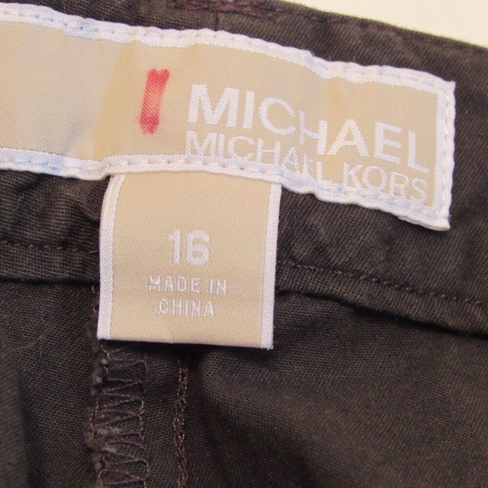 Michael Kors Dark Olive Green Bermuda Shorts Size 16 - Picture 3 of 6